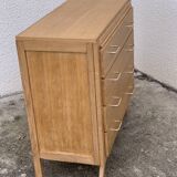 Chest of drawers feet compass raw wood 1950