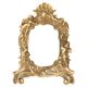Miniature vintage gold mirror with angels, Italy, 1960s
