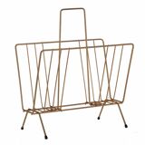 Twisted gold iron magazine rack from the 60s