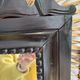 Large antique wooden mirror with sculpted pediment in boho style 118x57cm