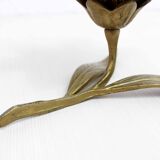 Brass flower candle holder