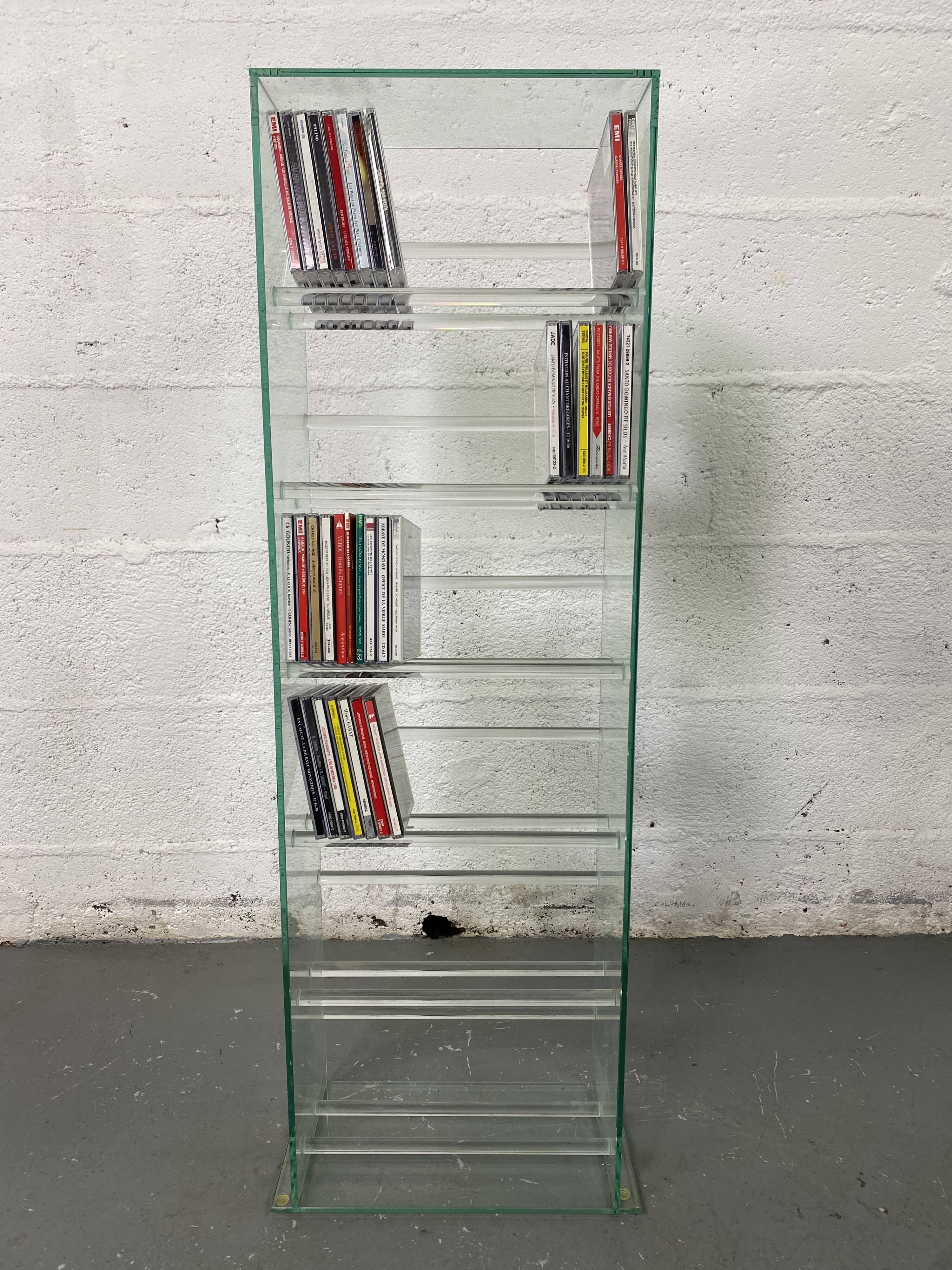 Glass CD rack