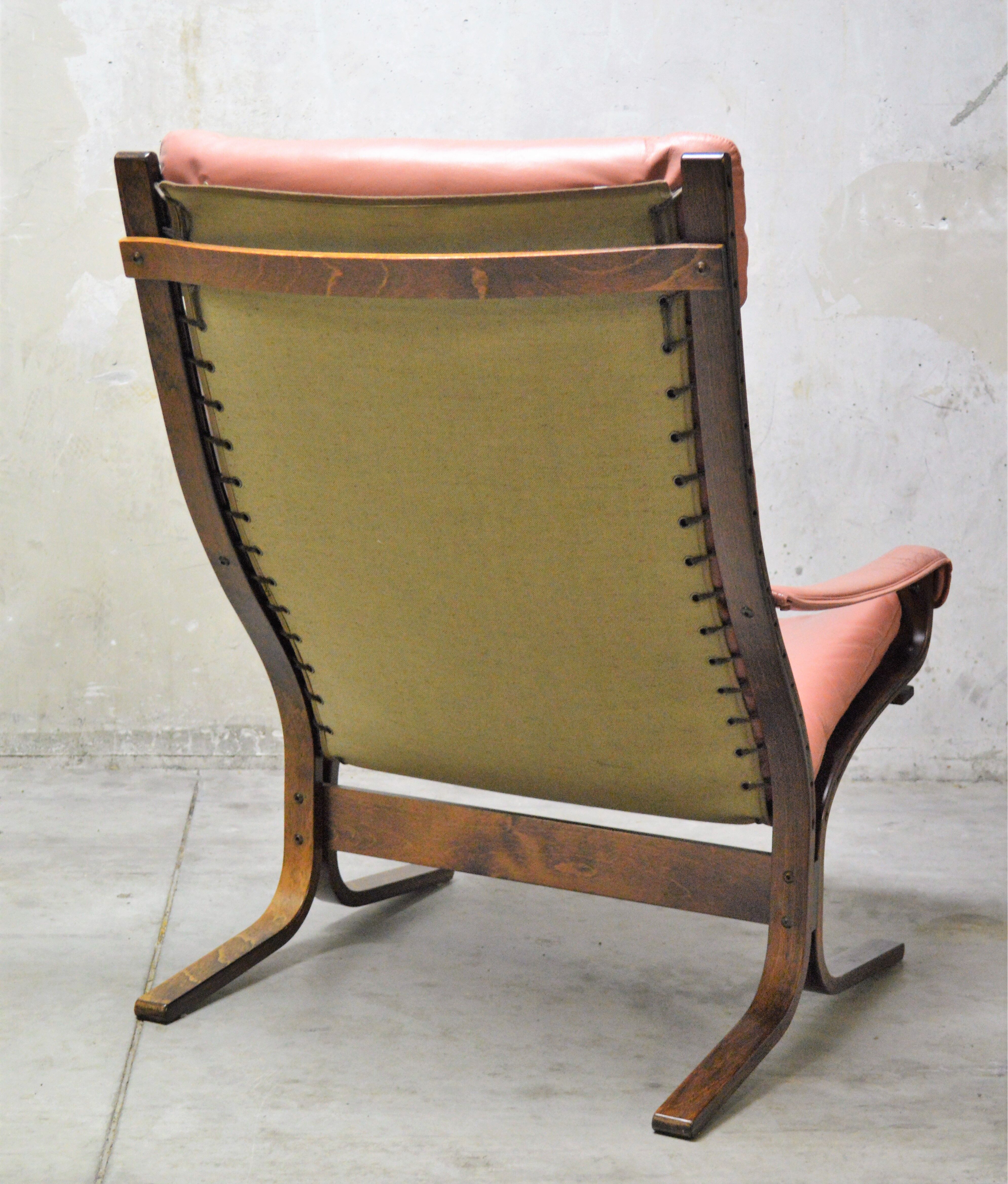 Armchair siesta leather by Ingmar Relling for Westnofa