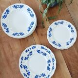 6 assiettes à dessert Boch feuilles de chêne