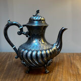 Silver-plated metal teapot