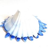 Murano glass cup opaline blue white width 26 cm 60s