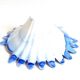 Murano glass cup opaline blue white width 26 cm 60s