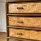 Rattan and vintage bamboo chest of drawers