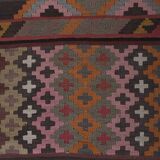 Vintage Turkish Oushak Handwoven Rug 77x387 cm