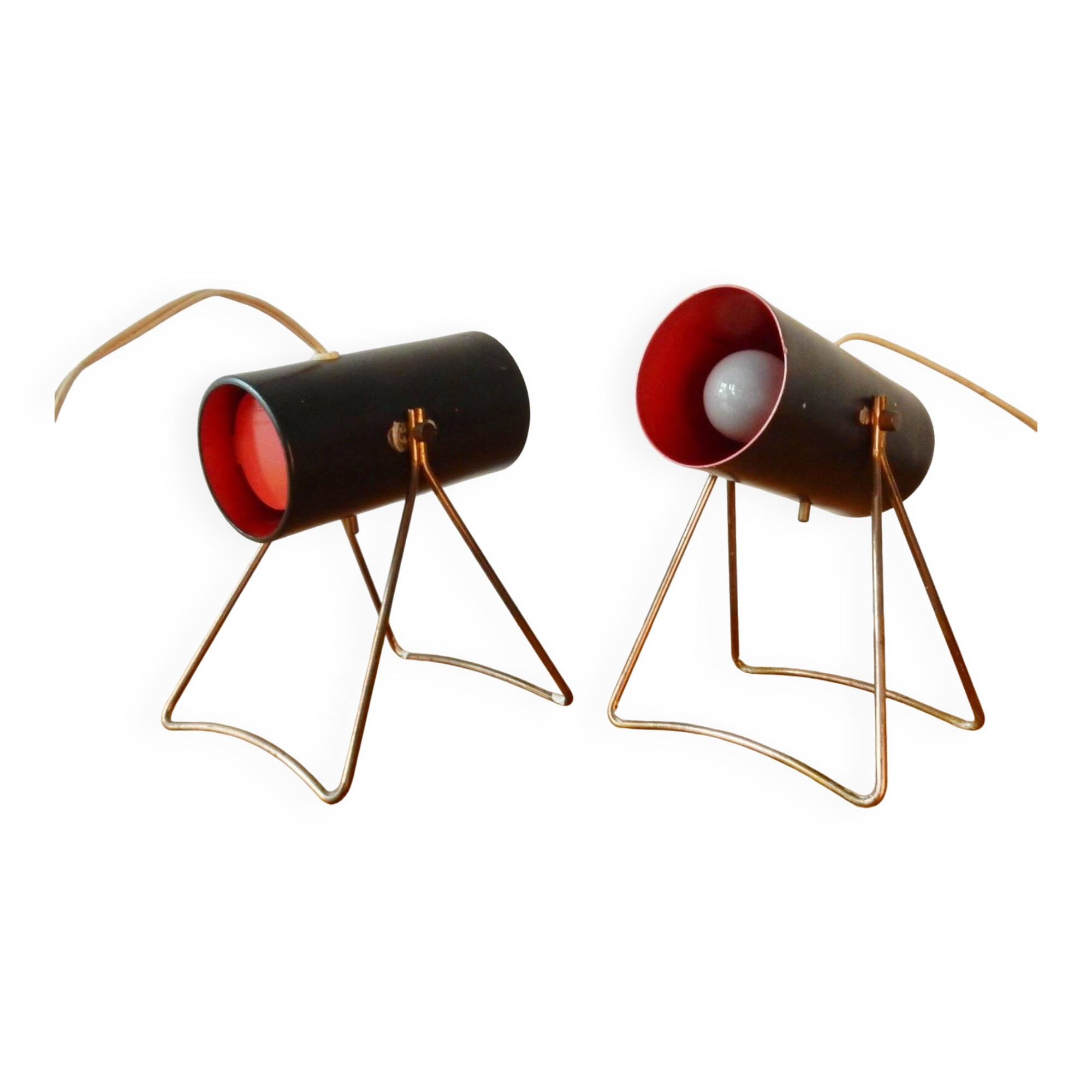Set of 2 rare table Lamps by Svend Aage Holm Sørensen for ASEA, 1950s