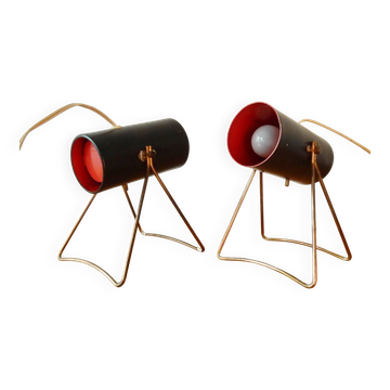 Set of 2 rare table Lamps by Svend Aage Holm Sørensen for ASEA, 1950s
