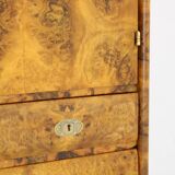 1930s Rare Art Deco Cabinet with Drawers in Walnut Finish, Czechoslovakia