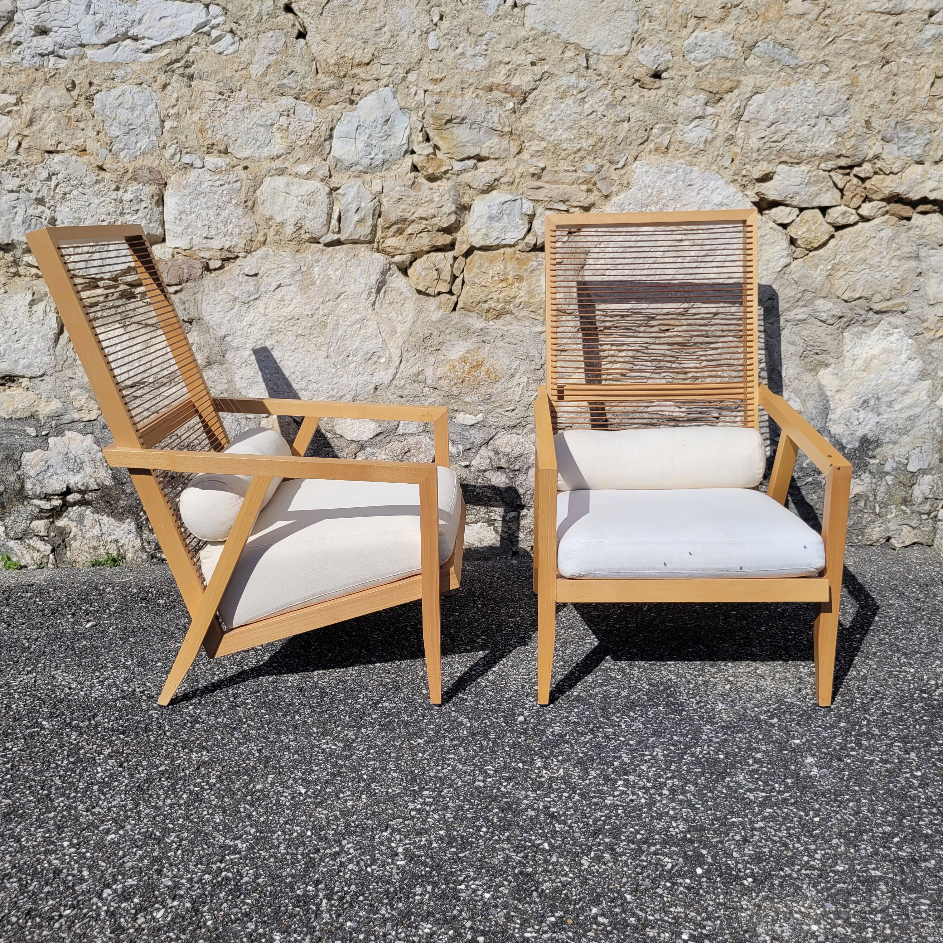 Franco Bizzozzero for Pierantonio Bonacina pair of armchairs
