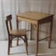 Wooden children's desk and chair - mid-20th century