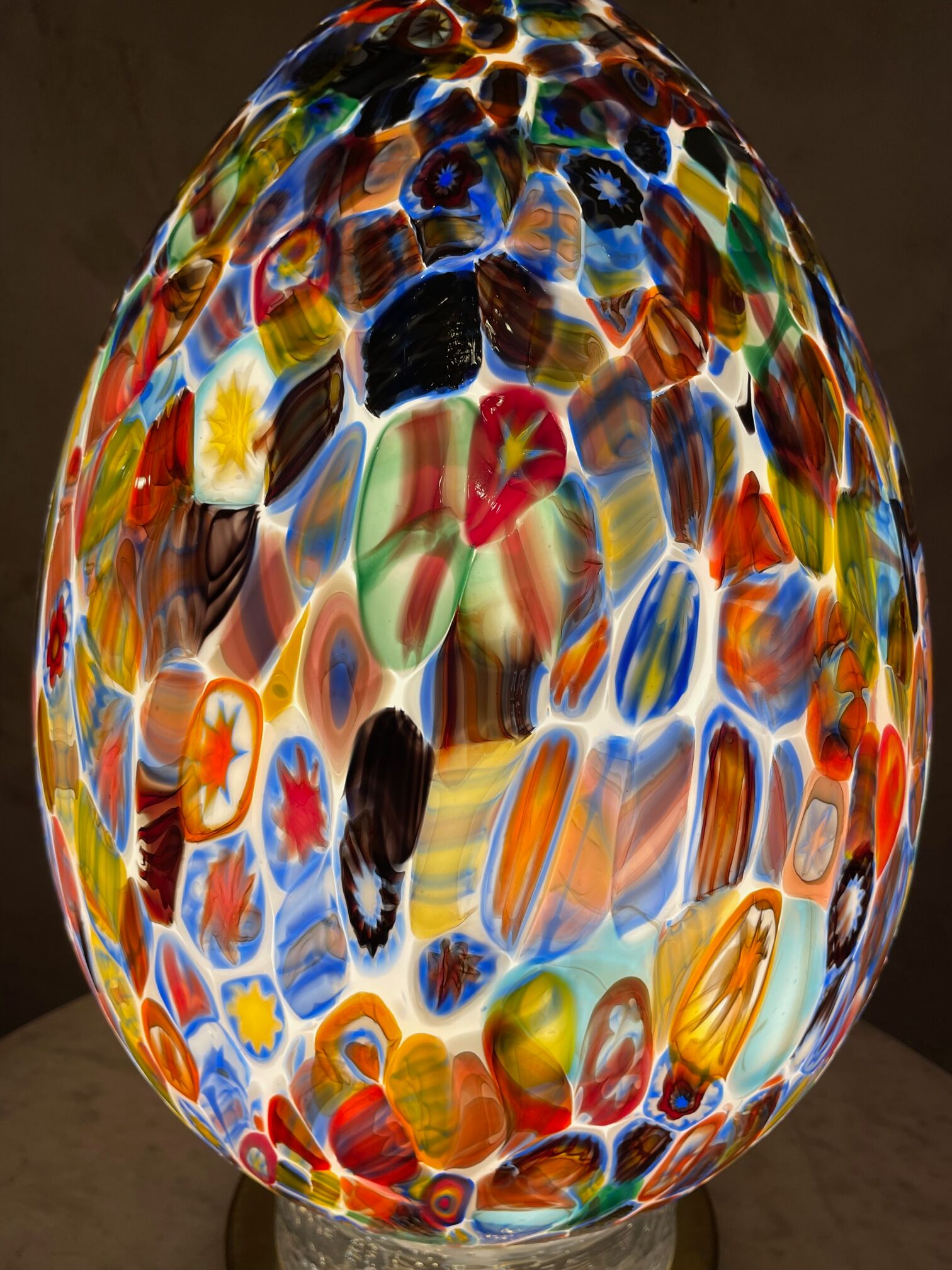 Murano egg lamp