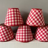 Abat-jours carreaux vichy vintage