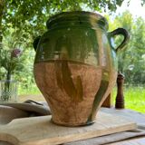 Pot à confît vert vernissé