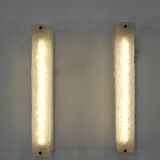 Large pair of Murano glass wall sconces, Italy 1970s. Vintage