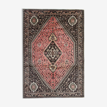 Handmade Oriental Wool Carpet Traditional Wool Brown Rug 220x305cm