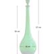 Italian carafe Empoli in iridescent green with diamond pattern.
