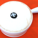 Covered Pan Real Porcelain of Great Fire Button Plug / Straight Handle