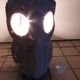 Albert Tormos vintage owl lamp in stone
