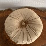 Coussin velours rond lamé or