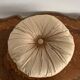 Gold lamé round velvet cushion