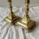 Pair of antique brass candlesticks