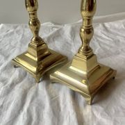 Pair of antique brass candlesticks