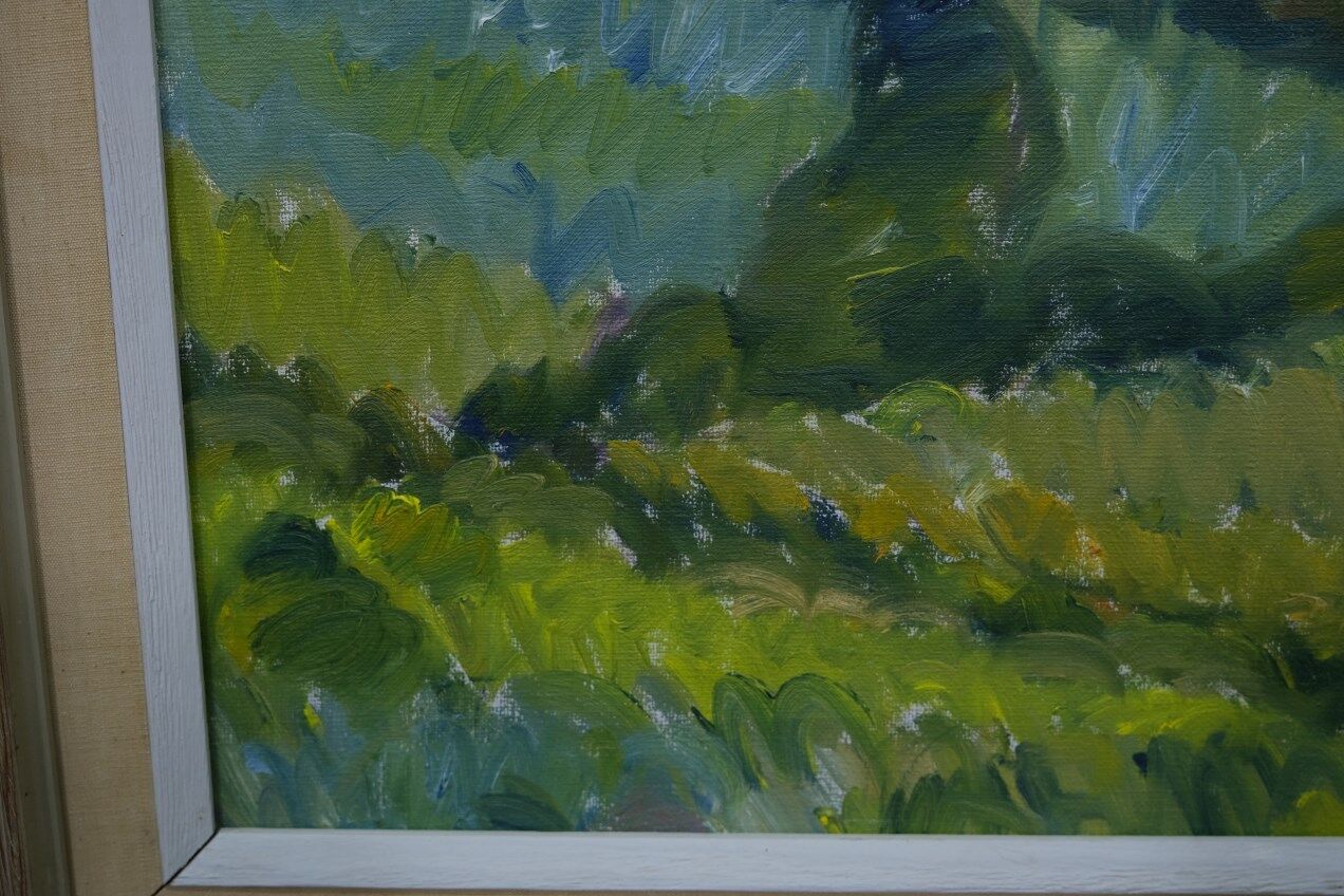 Knut lindström, swedish modern painting, 1954, oil on canvas, framed