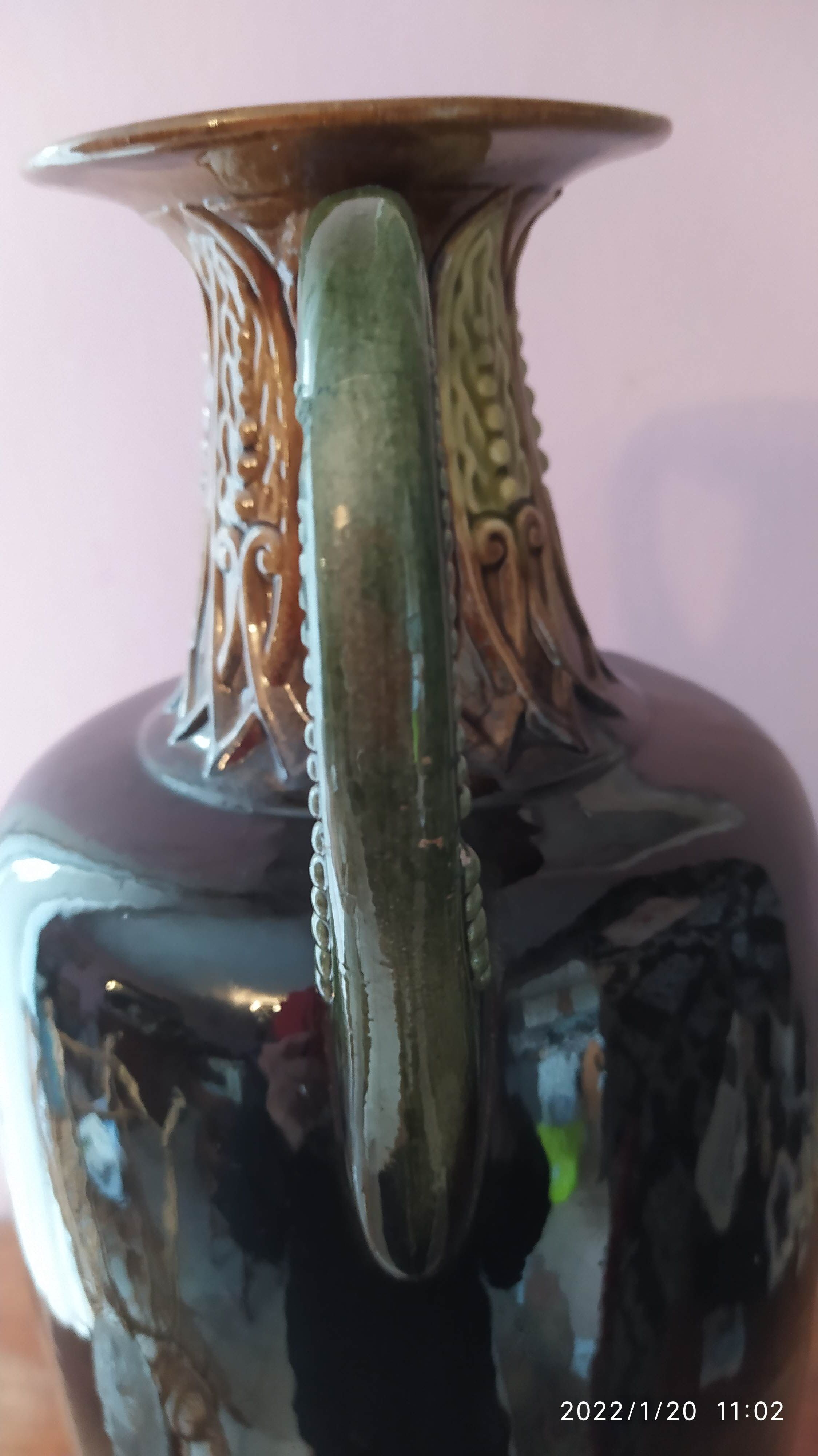 Large art deco ceramic vase form Amphora