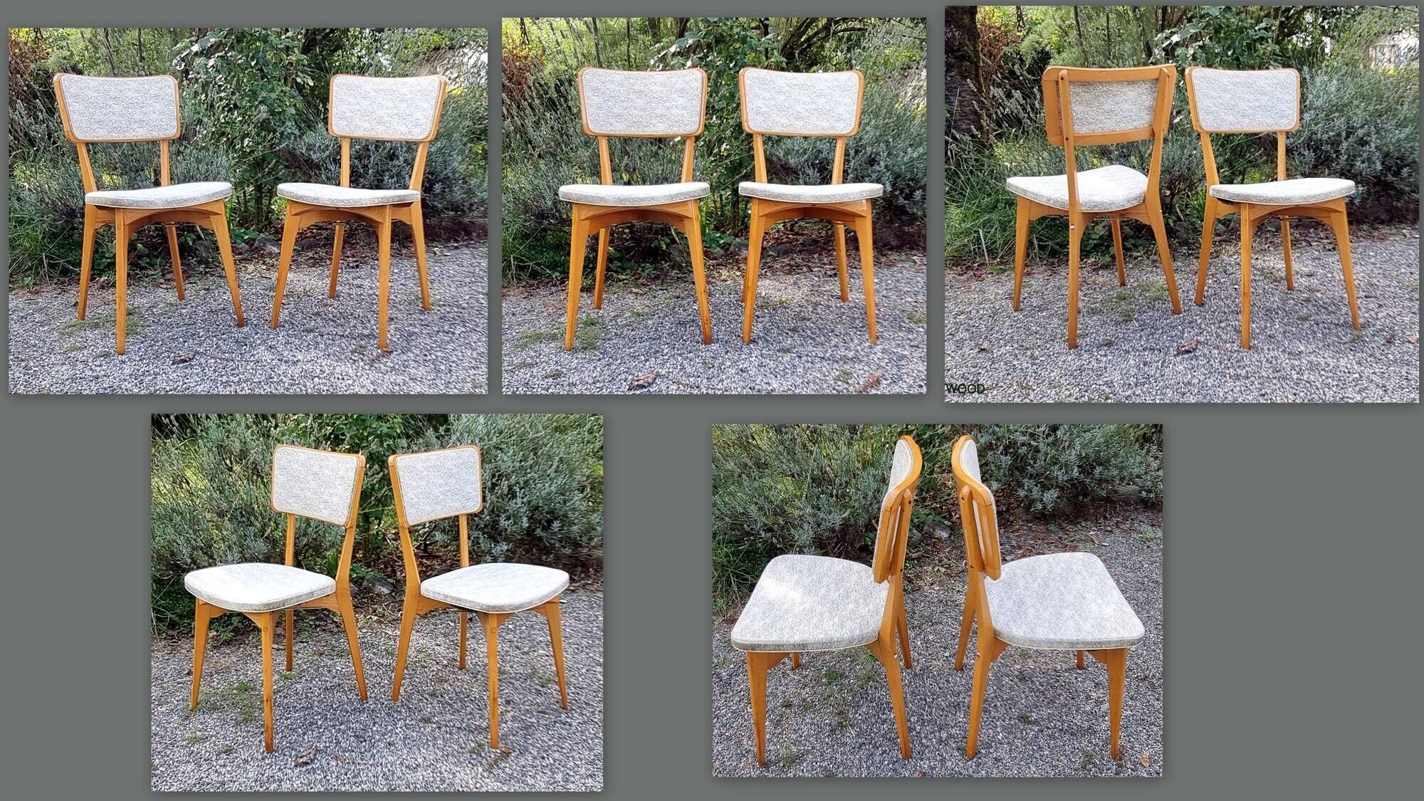 Pair of bistro chairs Luterma Monobloc 50s/60s