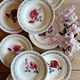 Set of 8 vintage soup plates - Janine and Cannes model by Digoin Sarrr