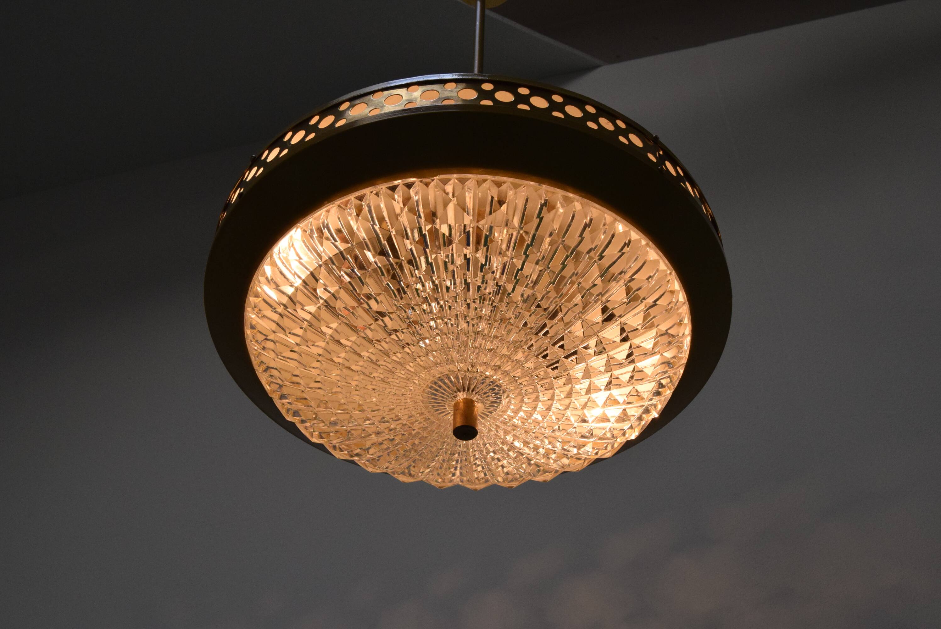 1970s Space Age Metal Pendant by LUDIB Bratislava