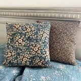 2 vintage floral cushions