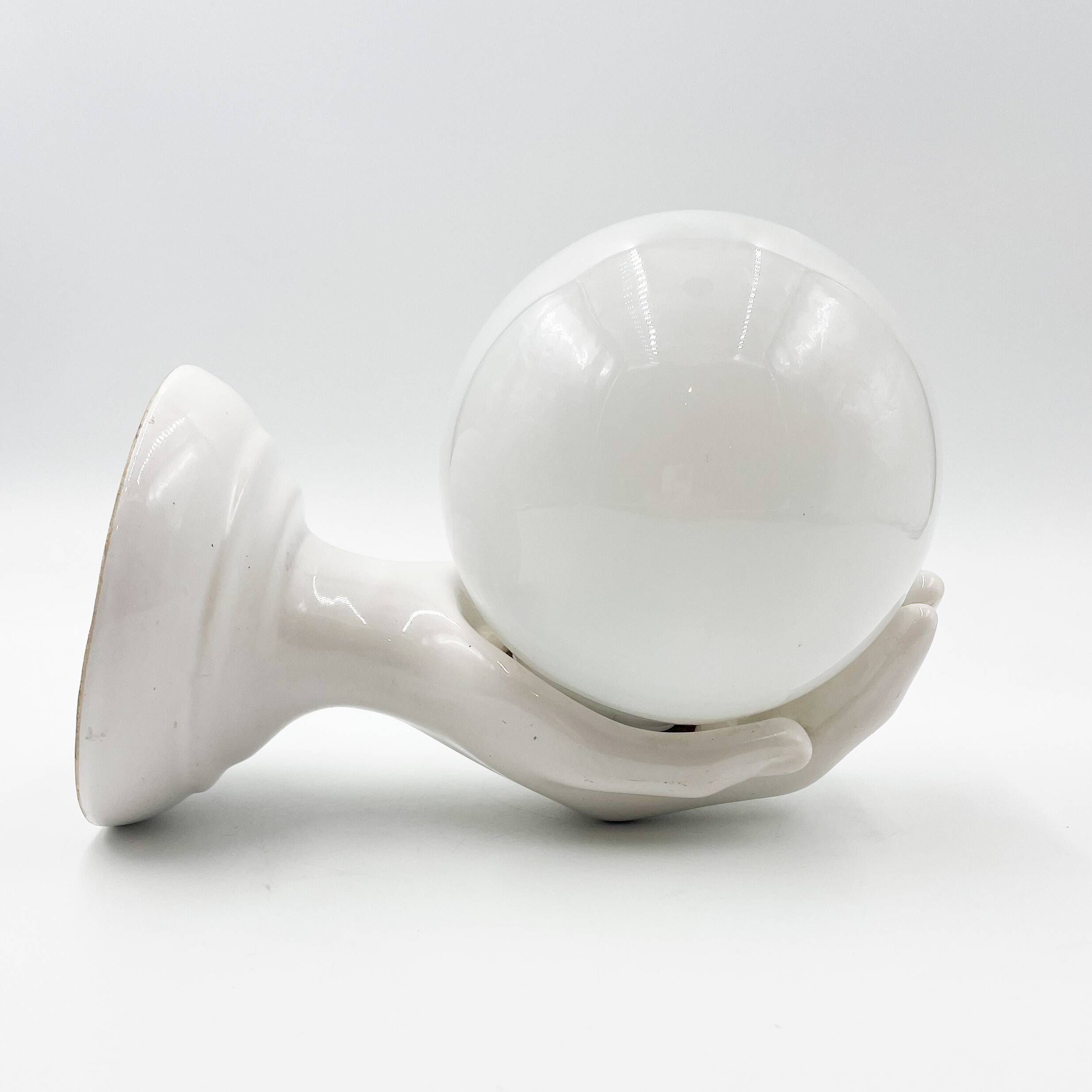 Handmade ceramic wall lamp from the 70s