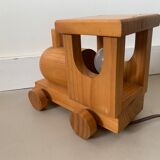 Vintage pine locomotive lamp