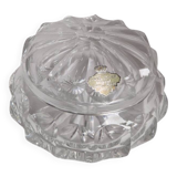 Old vintage decorative chiseled crystal candy box