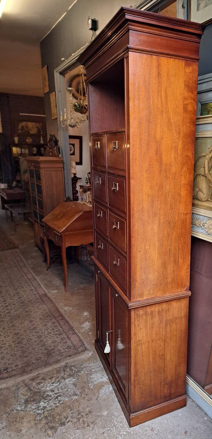 Mahogany notary desk with flaps