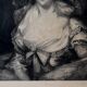 English engraving: Young woman with a hat, signed Waltner, dated 1880 SC265