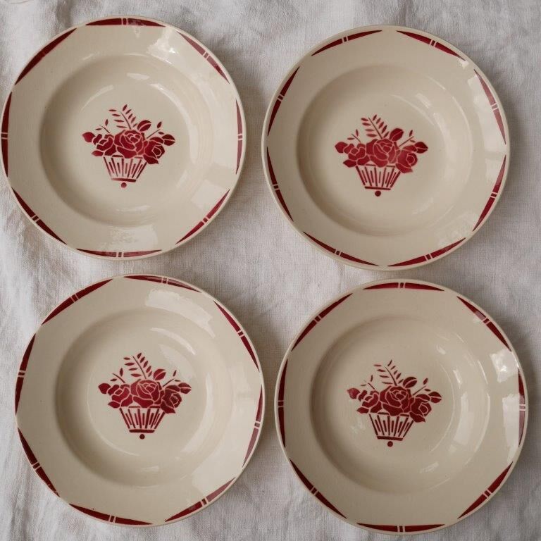 Set of 4 badonviller hollow plates