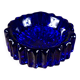 Glass crystal trinket tray by Willy Johansson for Hadeland, Norway, 1970s