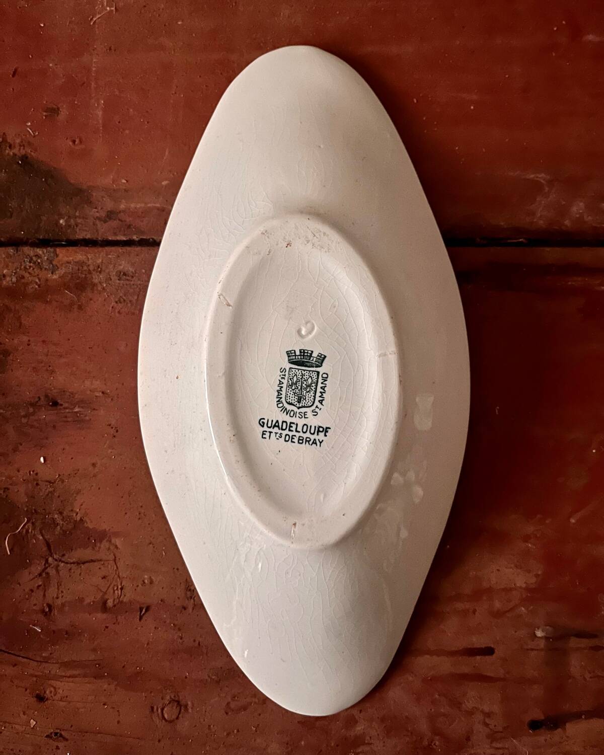 Duo of St Amand iron earth dishes, Guadeloupe model