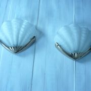 Pair of shell wall lights in art deco style from the 60s\70s