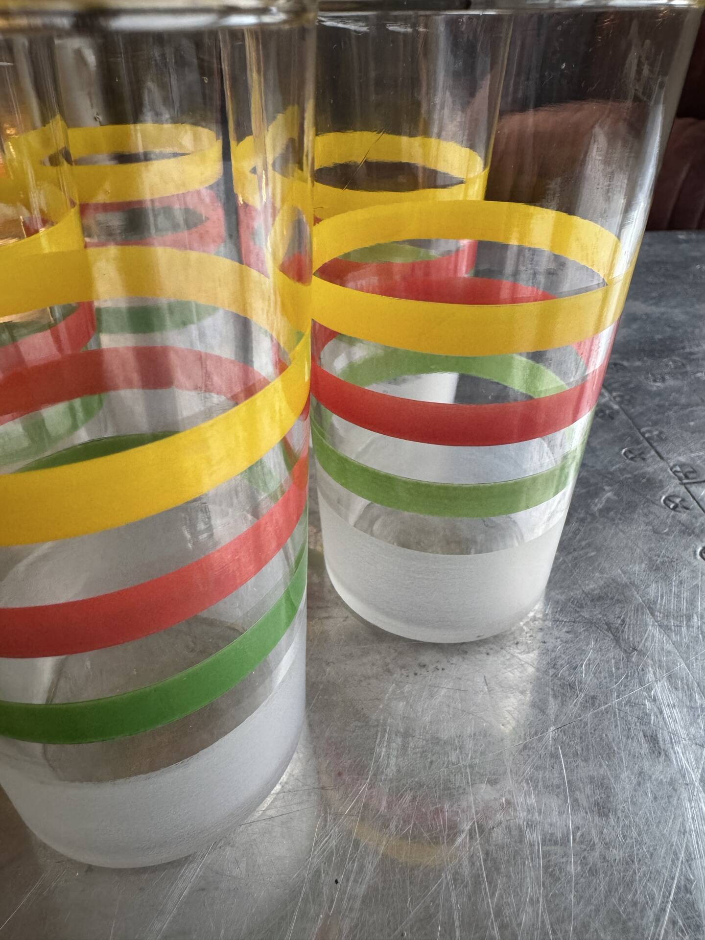 Verres à eau vintage