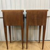 Pair of walnut bedside tables
