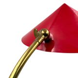 Mid century red desk Lamp, Stilux Milan Italy 1960 ca.