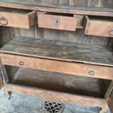 Armoire d'époque Louis XV 18éme en chêne et noyer massif Aérogommer