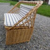 rattan bench chest